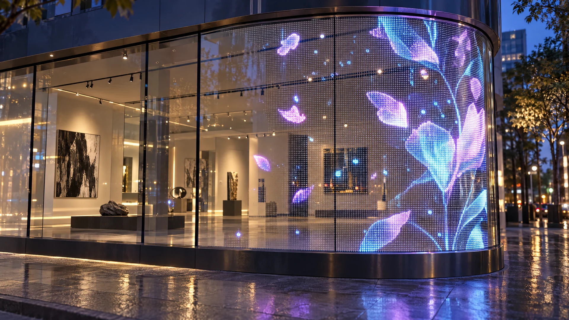 Transparent Holographic — APPLICATION VISUAL — NOT A COMPLETED CLIENT PROJECT