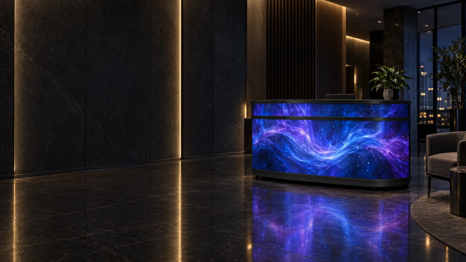 Reception Display — application background visual